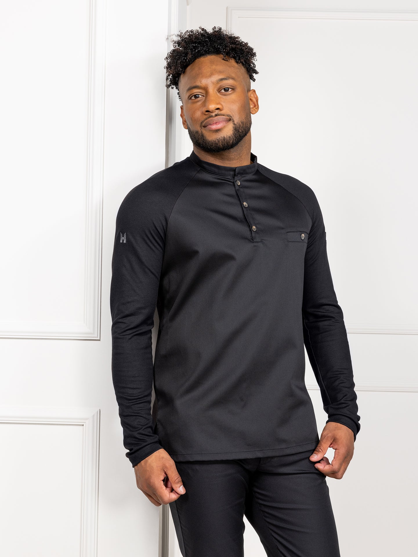 Chef Jacket Elias Black by Le Nouveau Chef -  ChefsCotton