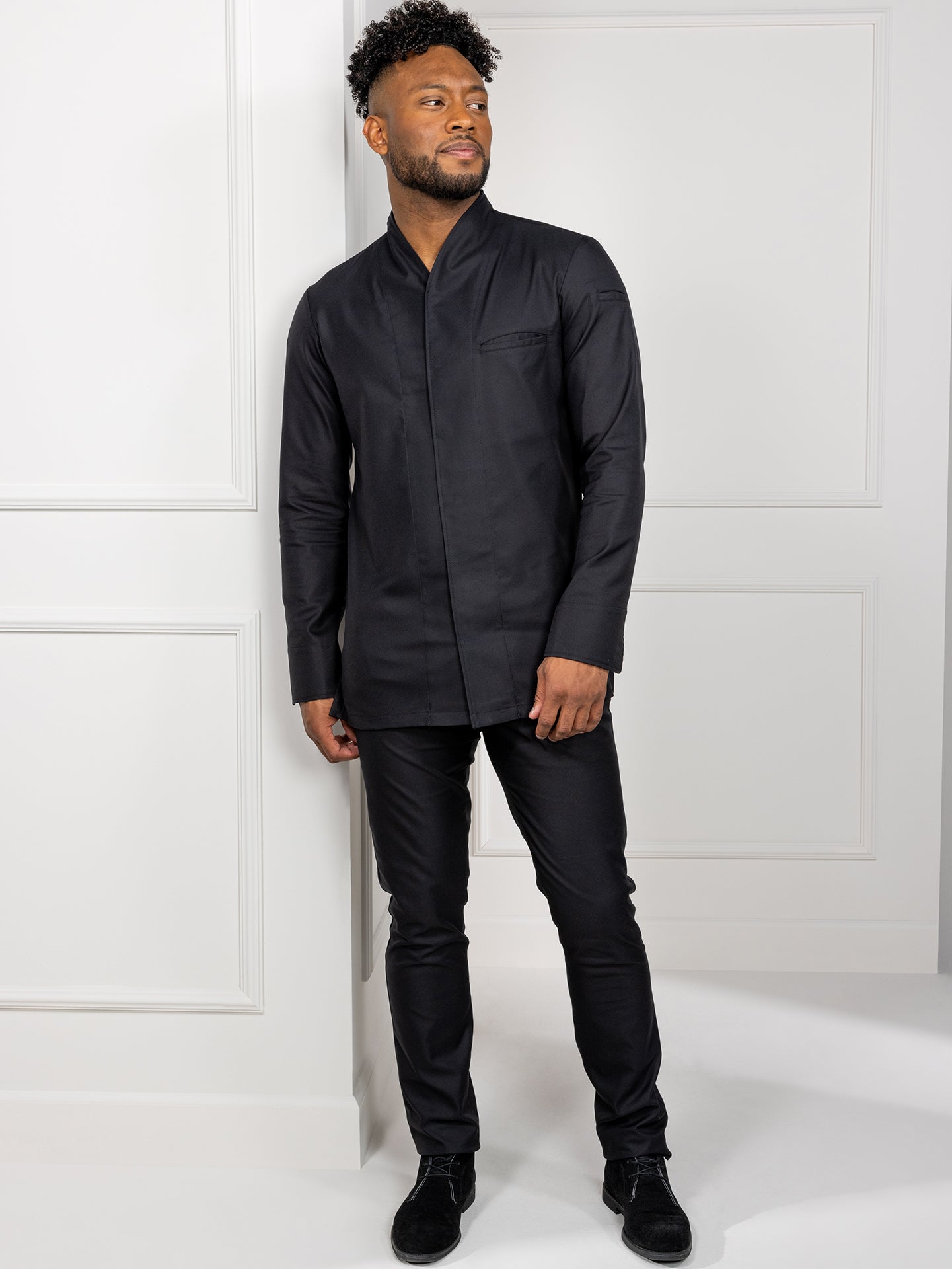 Chef Jacket Savio Black by Le Nouveau Chef -  ChefsCotton