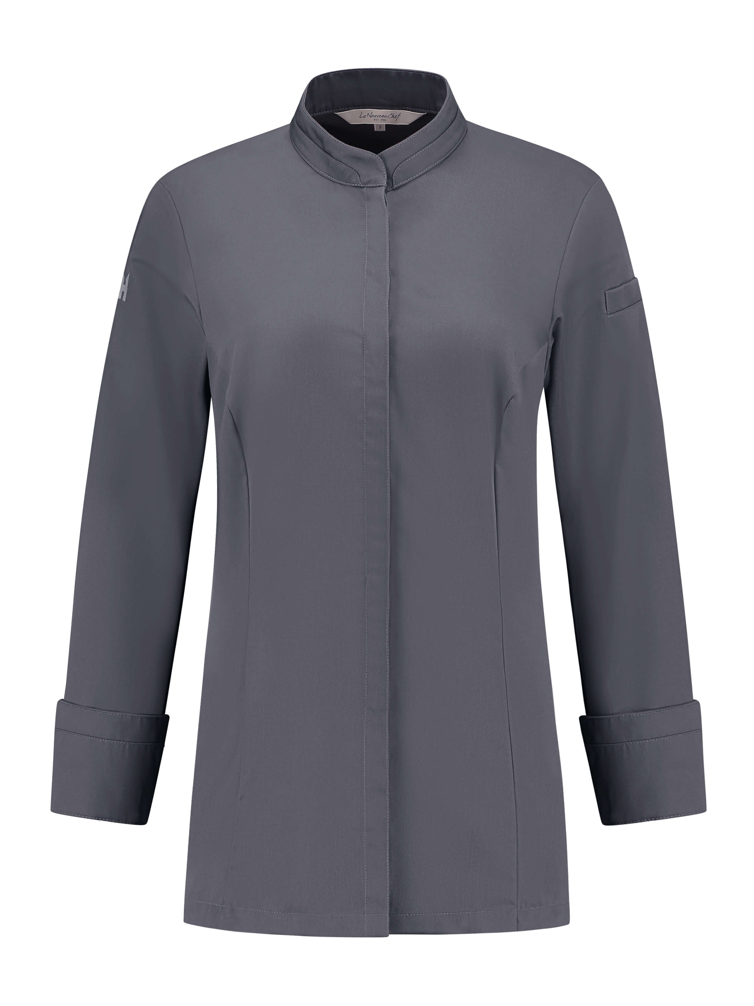 Chef Jacket Elise Dark Grey by Le Nouveau Chef -  ChefsCotton