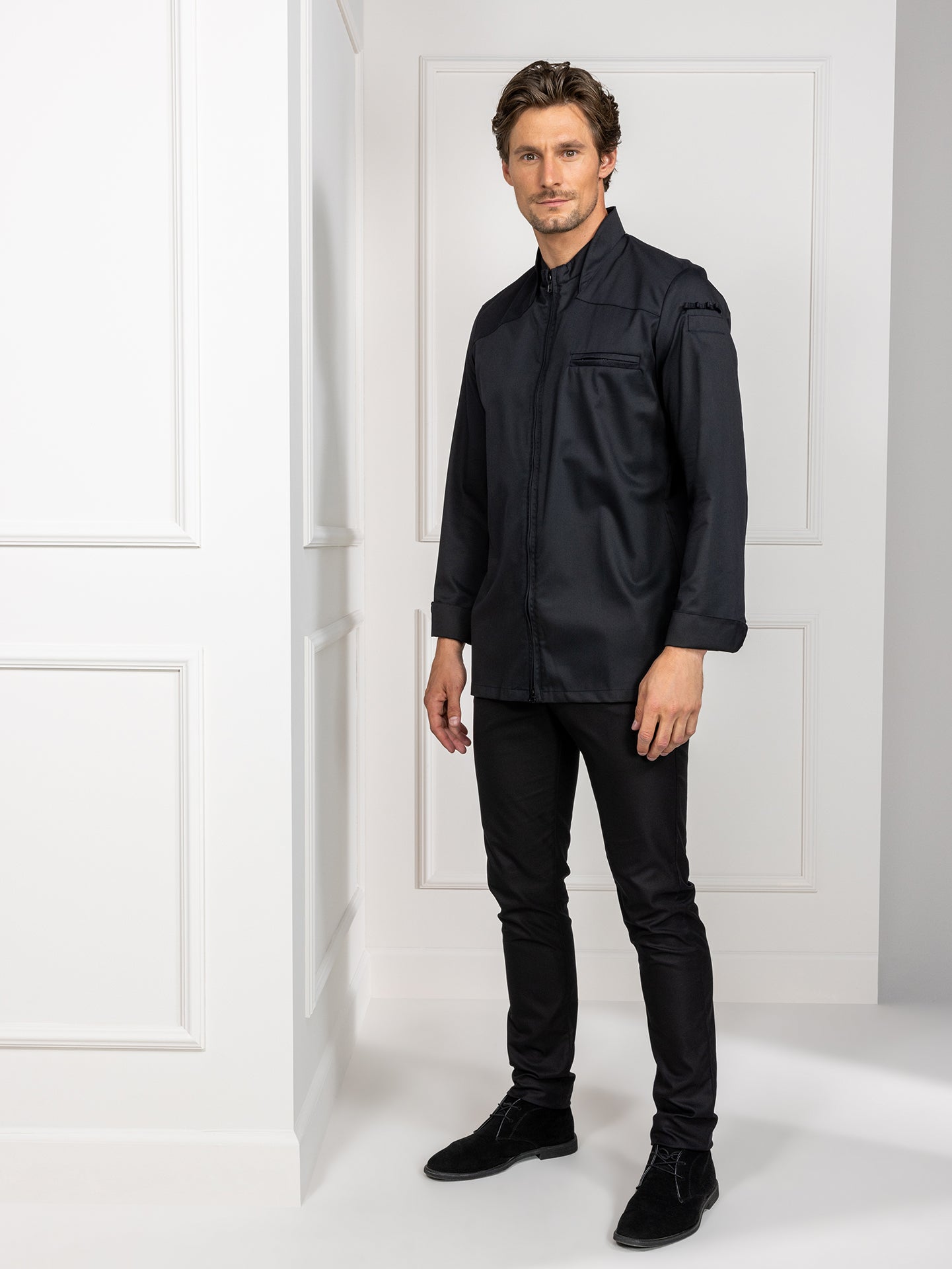 Chef Jacket Nero Black by Le Nouveau Chef -  ChefsCotton