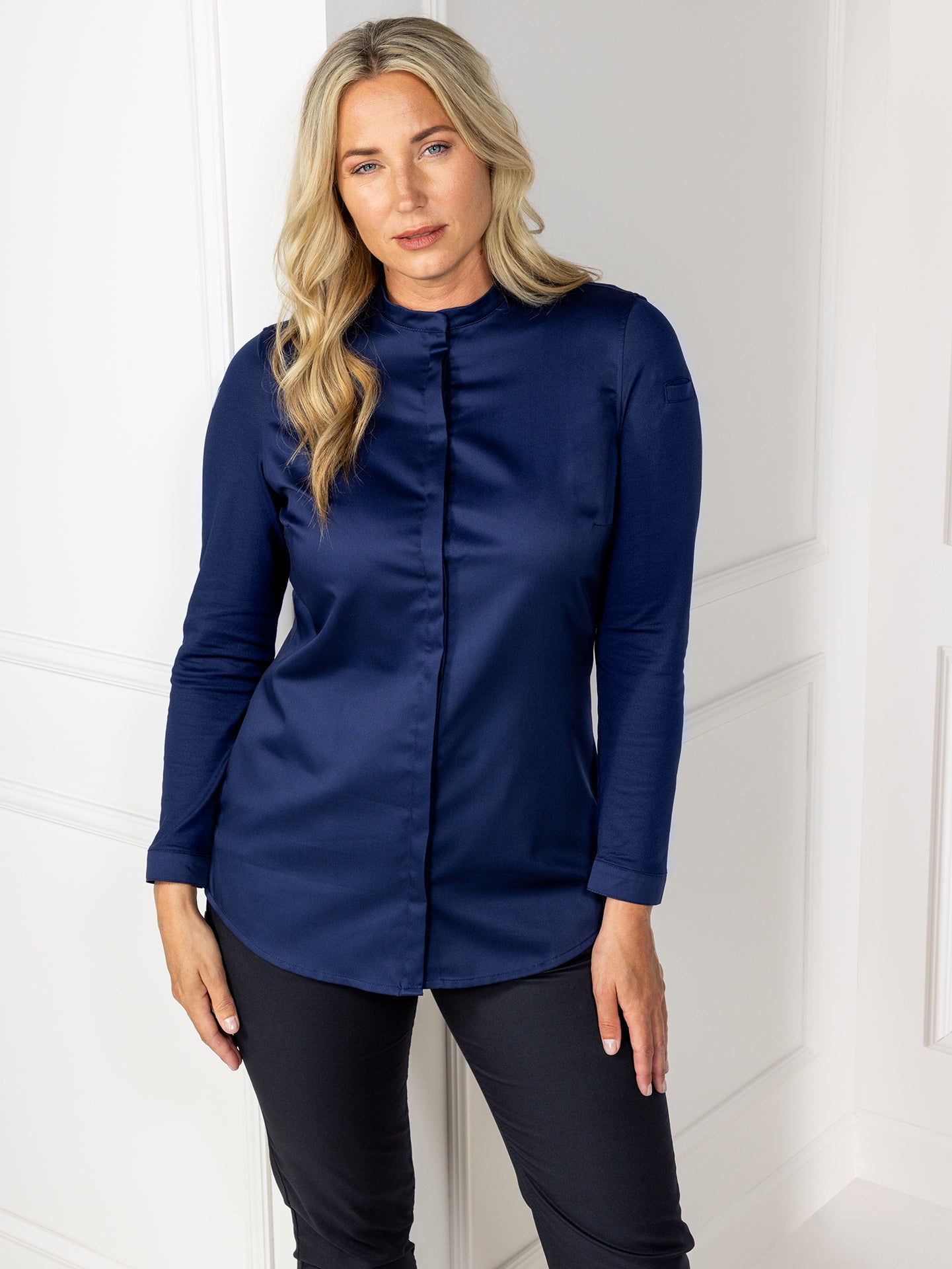 Chef Jacket Jolie Patriot Blue by Le Nouveau Chef -  ChefsCotton