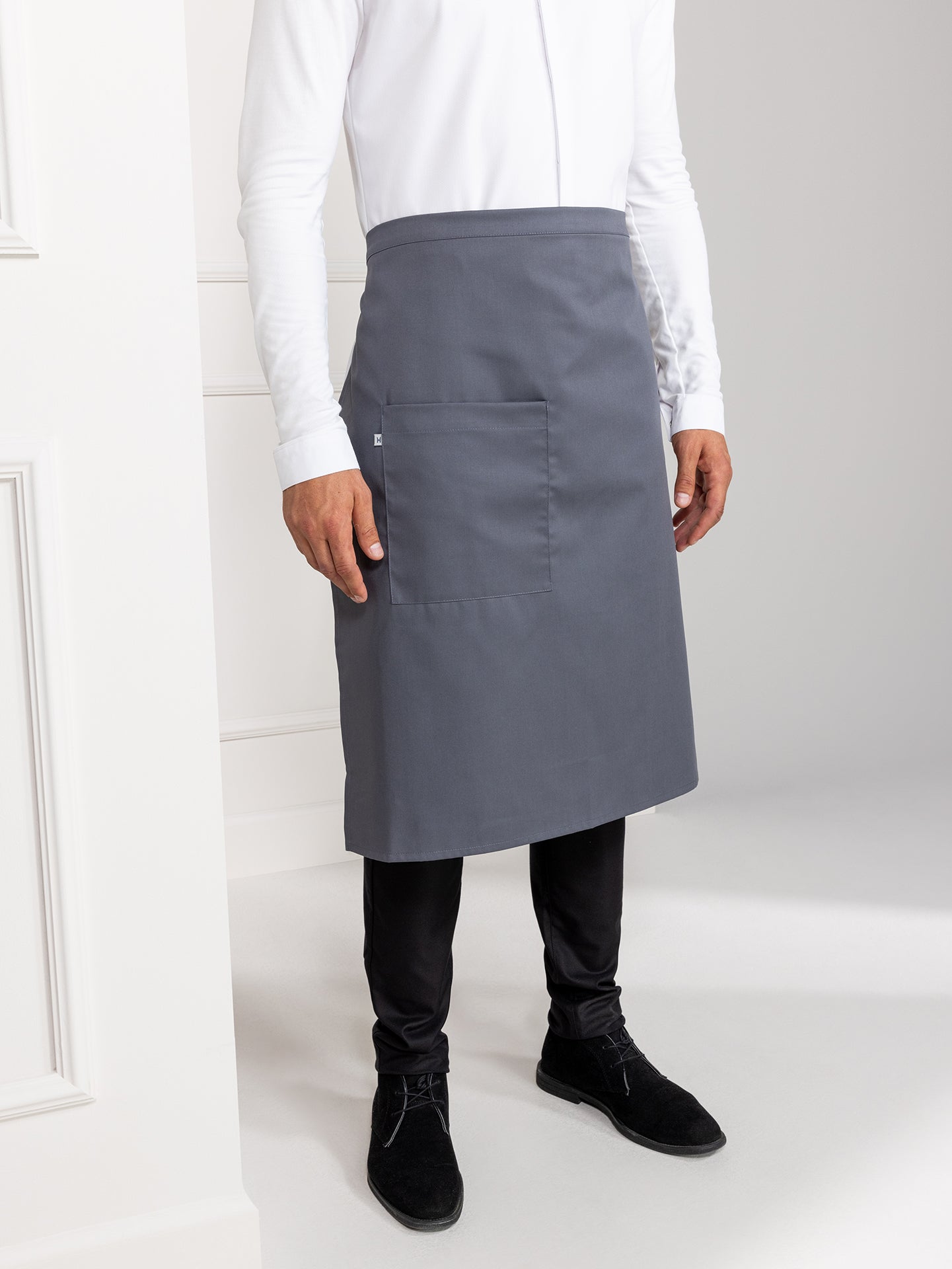 Bib Apron Phoenix Black Denim by Le Nouveau Chef -  ChefsCotton