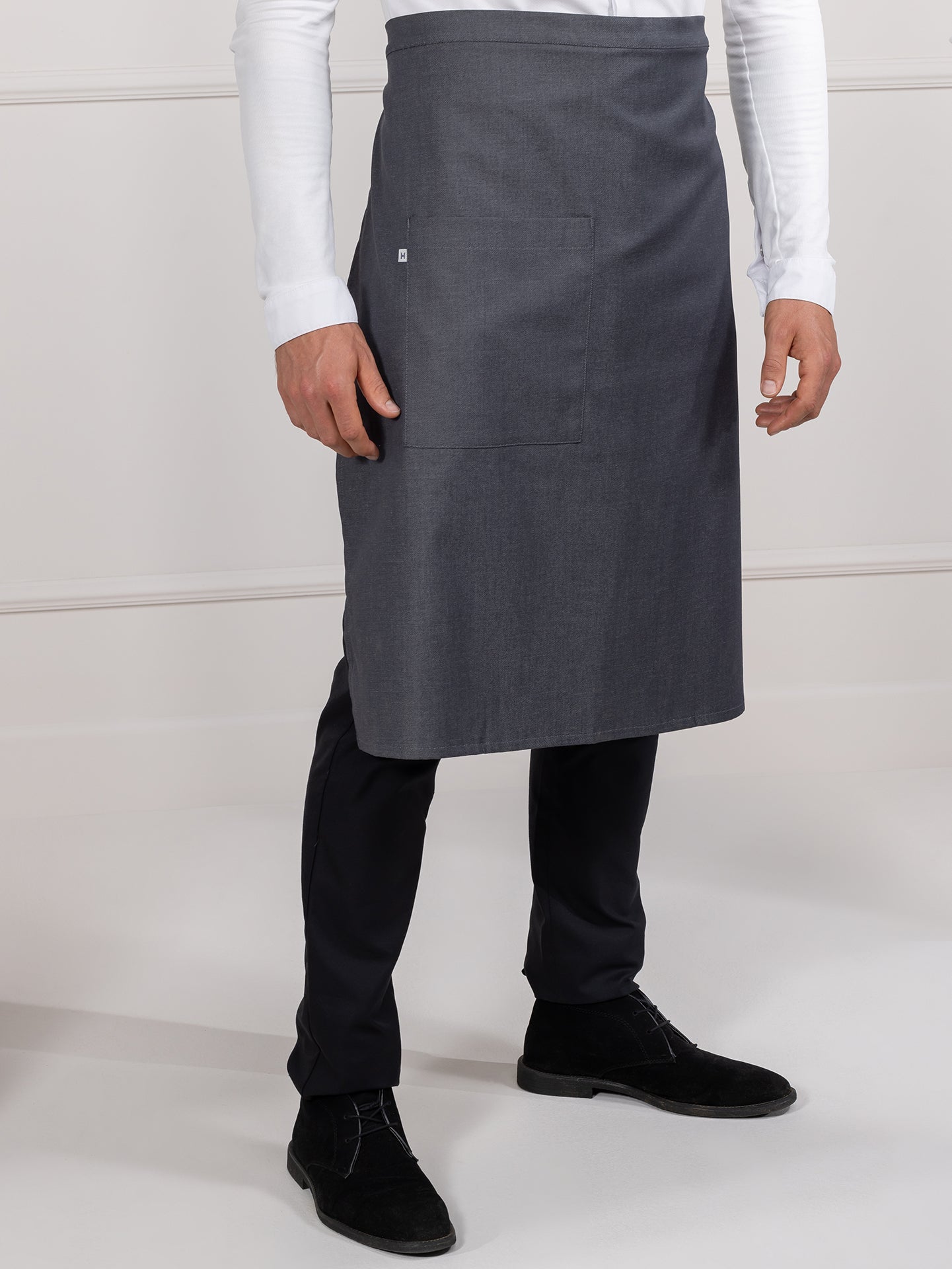 Bib Apron Phoenix Black Denim by Le Nouveau Chef -  ChefsCotton