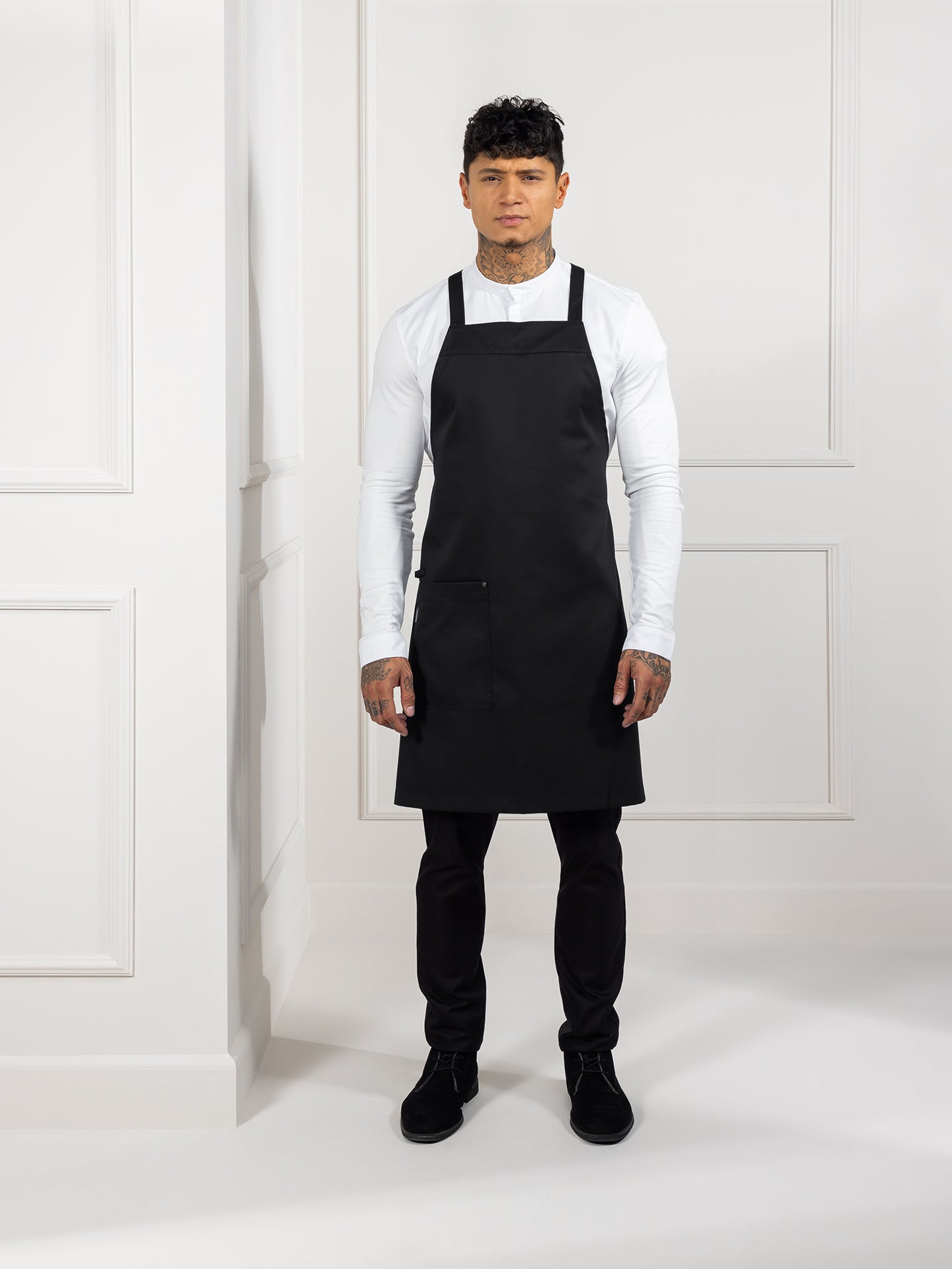 Bib Apron Eden Black by Le Nouveau Chef -  ChefsCotton