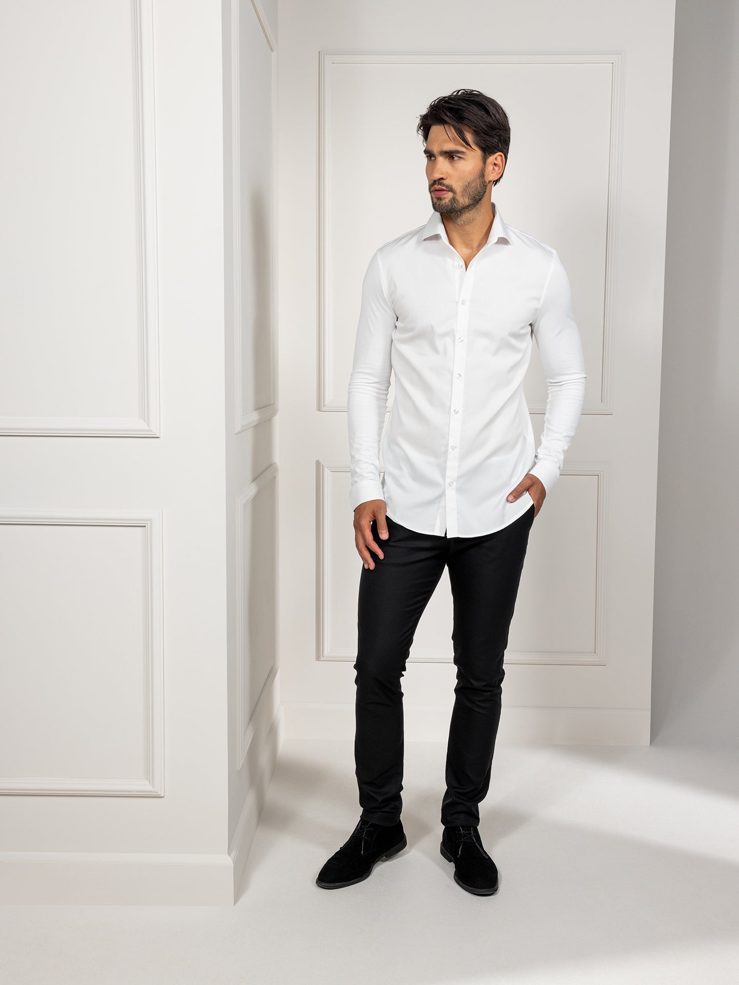 Service Shirt Liam White by Le Nouveau Chef -  ChefsCotton