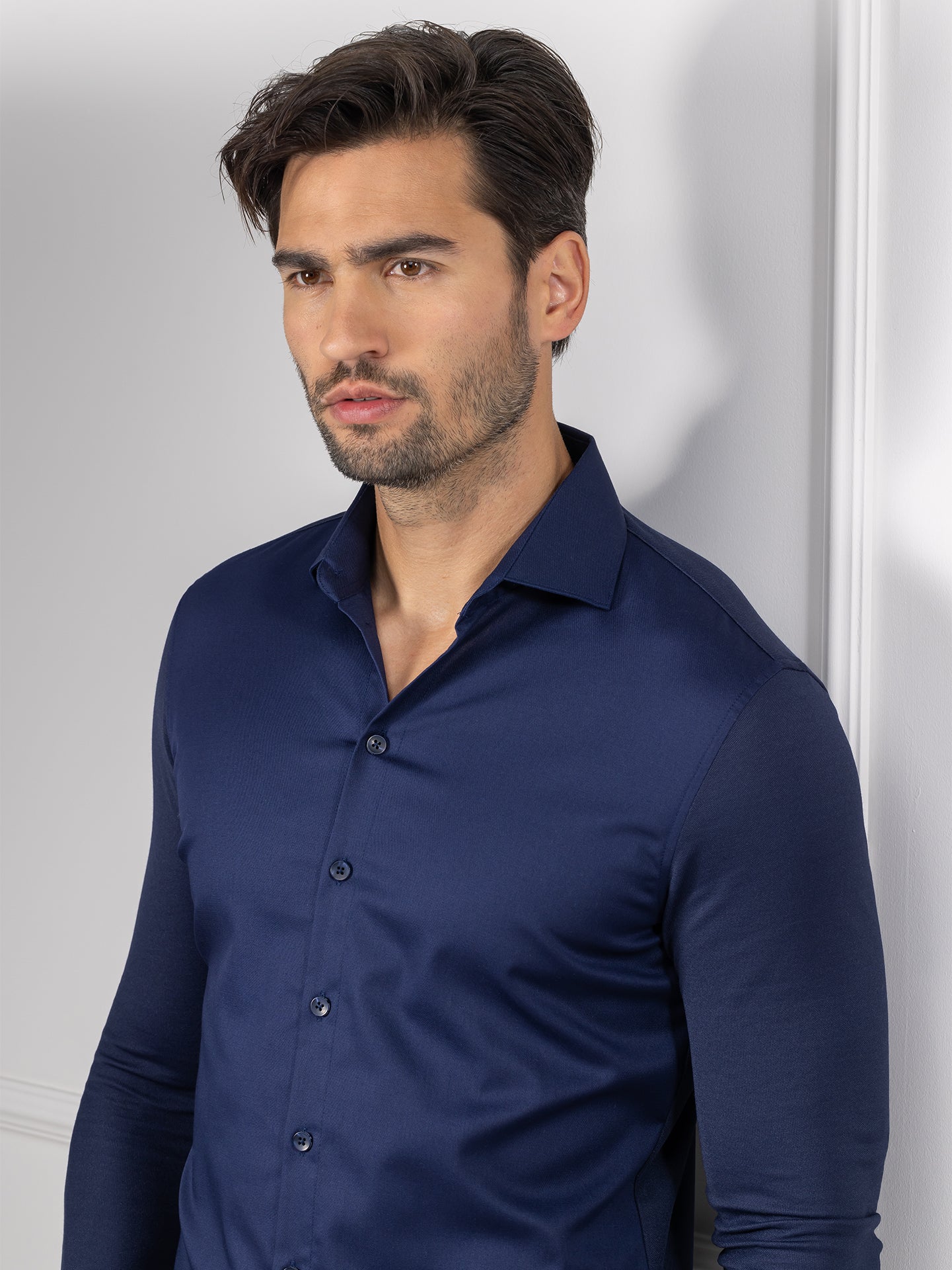 Service Shirt Liam Patriot Blue by Le Nouveau Chef -  ChefsCotton