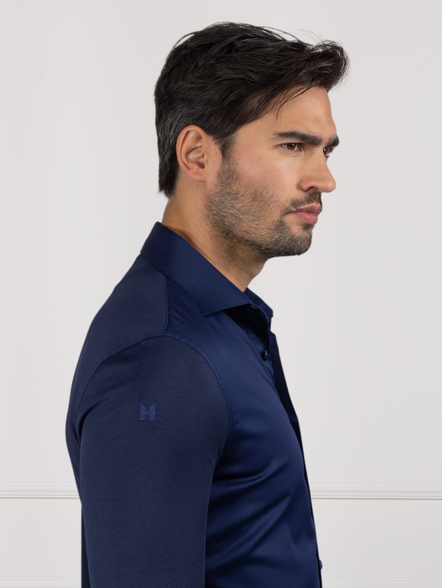 Service Shirt Liam Patriot Blue by Le Nouveau Chef -  ChefsCotton