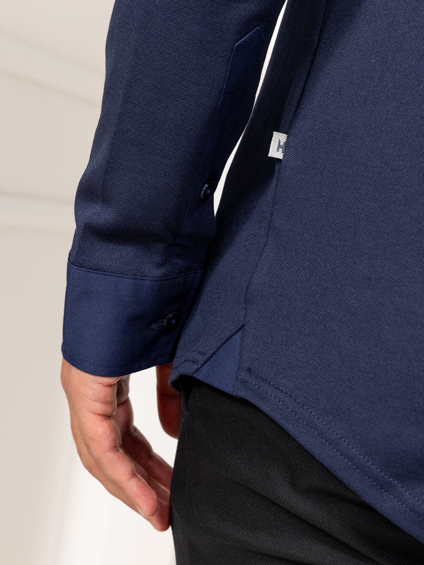 Longsleeve Polo Enzio Patriot Blue by Le Nouveau Chef -  ChefsCotton