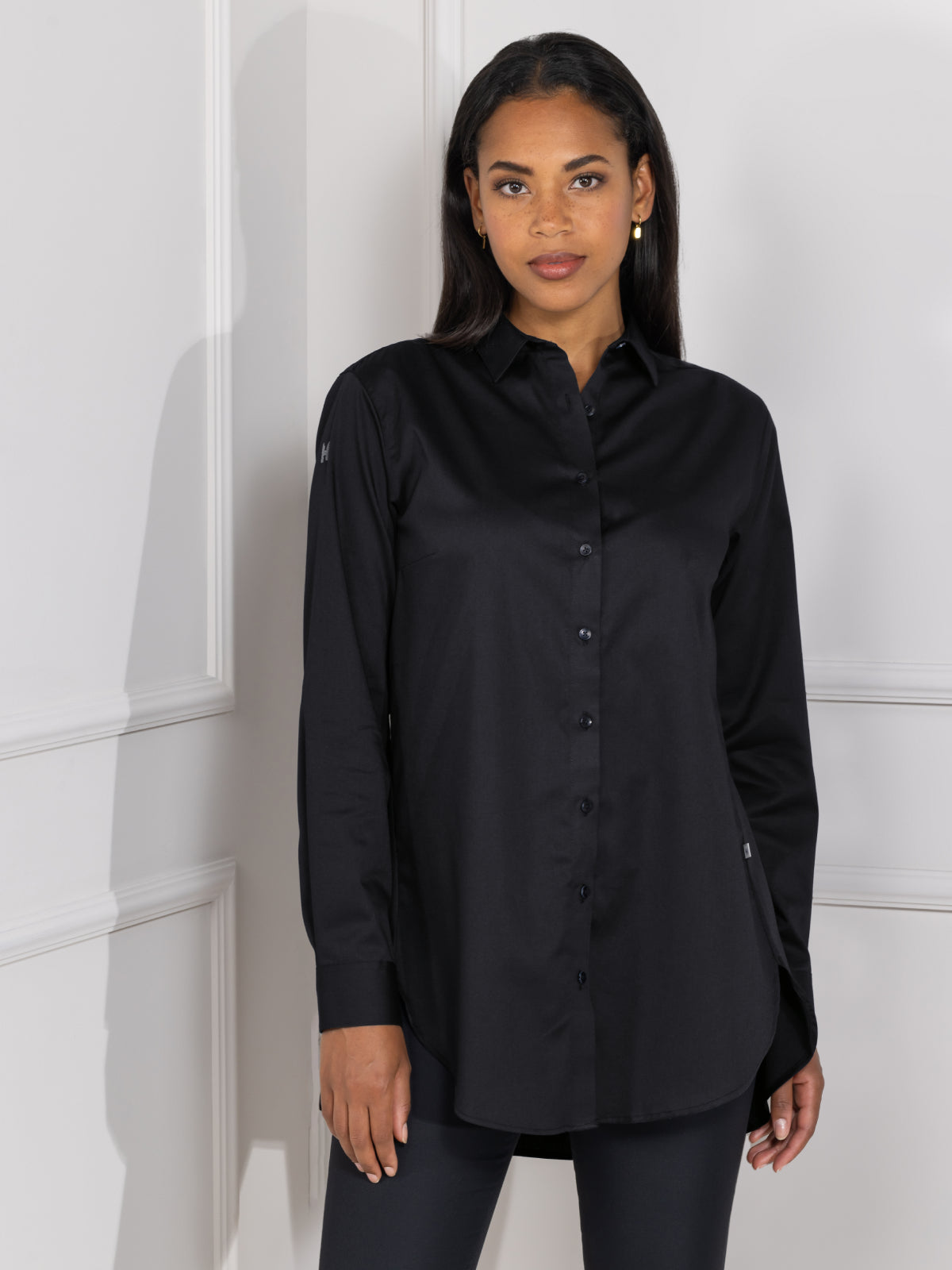 Blouse Louise Black by Le Nouveau Chef -  ChefsCotton