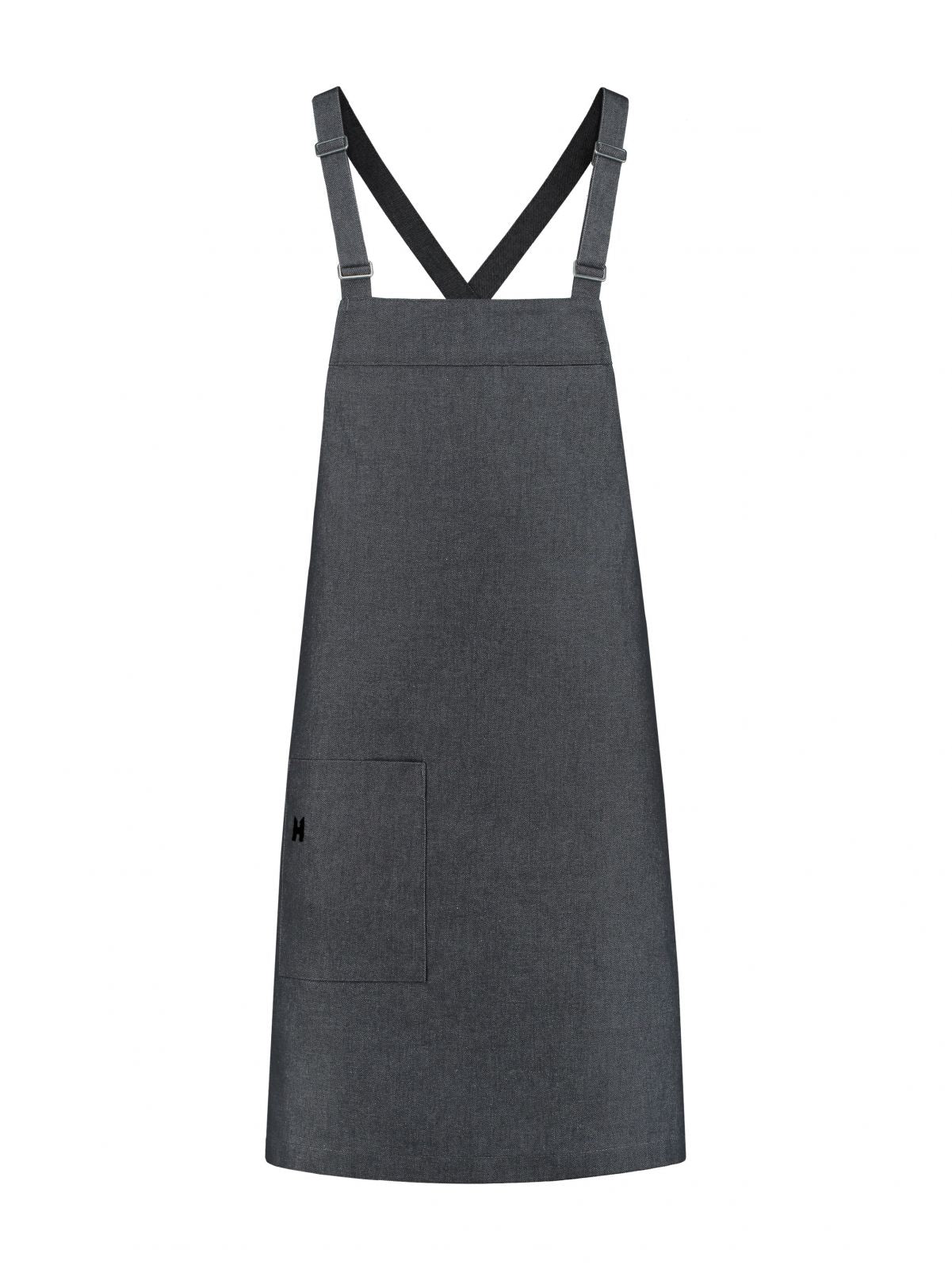 Bib Apron Eden Black Denim by Le Nouveau Chef -  ChefsCotton