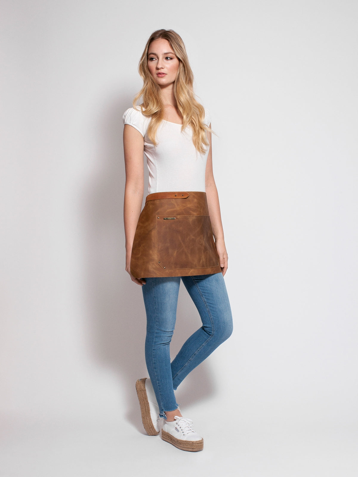 Leather Waist Apron Rustic Whiskey by Professional -  ChefsCotton