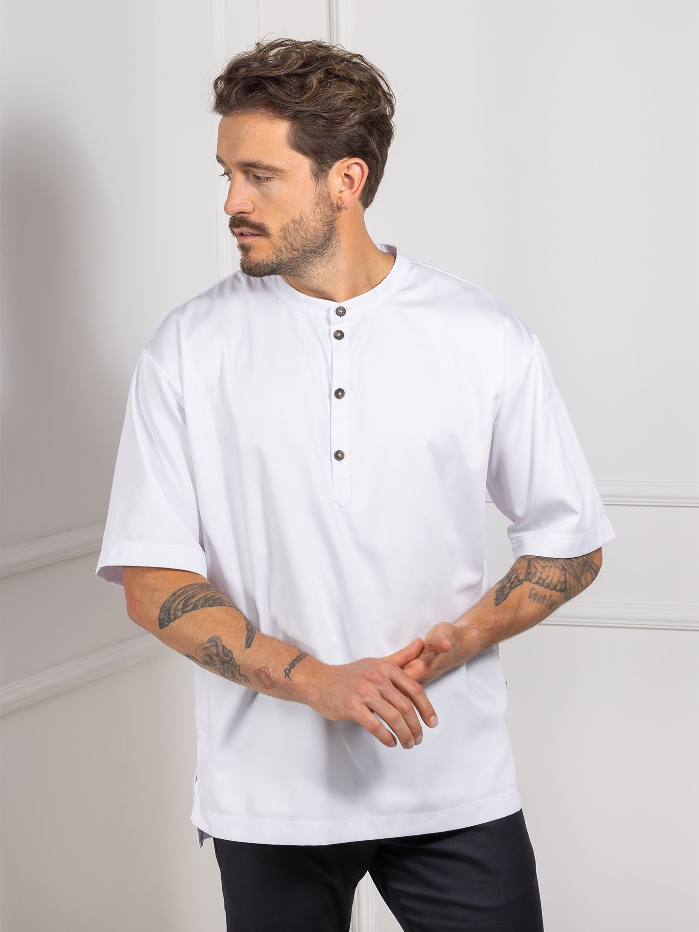 T-Shirt Gorgio White by Le Nouveau Chef -  ChefsCotton